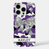 Blingy Purple Black Camouflage Personalized Case-Mate iPhoneケース (裏面)
