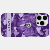 Blingy Purple Camouflage Personalized Case-Mate iPhoneケース (裏面 (横))