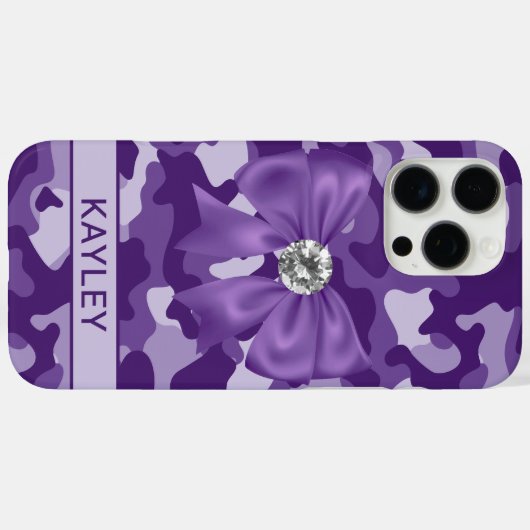 Blingy Purple Camouflage Personalized Case-Mate iPhoneケース (裏面 (横))