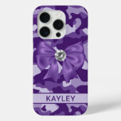 Blingy Purple Camouflage Personalized Case-Mate iPhoneケース (裏面)