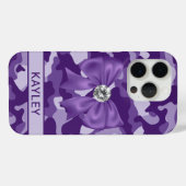 Blingy Purple Camouflage Personalized Case-Mate iPhoneケース (裏面 (横))