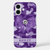 Blingy Purple Camouflage Personalized Case-Mate iPhoneケース (裏面)