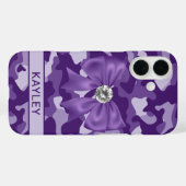Blingy Purple Camouflage Personalized Case-Mate iPhoneケース (裏面 (横))