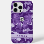 Blingy Purple Camouflage Personalized Case-Mate iPhoneケース (裏面)