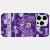 Blingy Purple Camouflage Personalized Case-Mate iPhoneケース (裏面 (横))