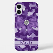 Blingy Purple Camouflage Personalized Case-Mate iPhoneケース (裏面)