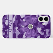 Blingy Purple Camouflage Personalized Case-Mate iPhoneケース (裏面 (横))