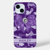 Blingy Purple Camouflage Personalized Case-Mate iPhoneケース (裏面)