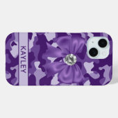 Blingy Purple Camouflage Personalized Case-Mate iPhoneケース (裏面 (横))