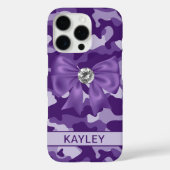 Blingy Purple Camouflage Personalized Case-Mate iPhoneケース (裏面)