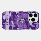 Blingy Purple Camouflage Personalized Case-Mate iPhoneケース (裏面 (横))