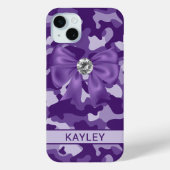 Blingy Purple Camouflage Personalized Case-Mate iPhoneケース (裏面)