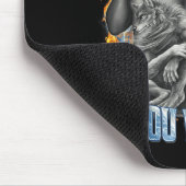 Blink If You Want Me Funny Alpha Wolf Bootleg Meme マウスパッド (コーナー)