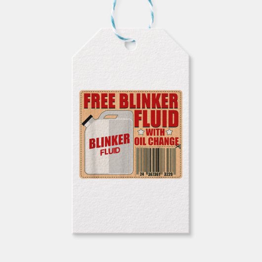 Blinker Fluid Bauggギフトシャツfor整備士i ギフトタグ (正面)