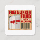 Blinker Fluid Bauggギフトシャツfor整備士i スクエア名刺 (正面)