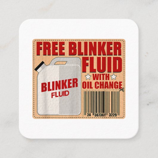 Blinker Fluid Bauggギフトシャツfor整備士i スクエア名刺 (正面)
