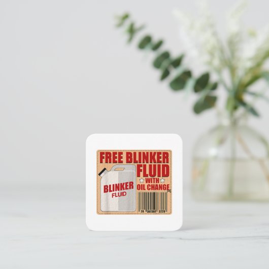 Blinker Fluid Bauggギフトシャツfor整備士i スクエア名刺 (スタンド正面)