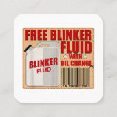 Blinker Fluid Bauggギフトシャツfor整備士i スクエア名刺 (裏面)