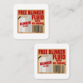 Blinker Fluid Bauggギフトシャツfor整備士i スクエア名刺 (正面/裏面)