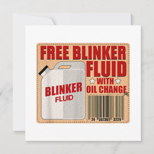 Blinker Fluid Bauggギフトシャツfor整備士i 招待状 (正面)