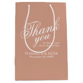 Blish Pink's Welcome 結婚 Thank You ミディアムペーパーバッグ (正面)