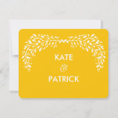 Blishful Laurel編集可能カラーRSVPカード 出欠カード (裏面)