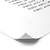 Blissエレガント、結婚の座席表の記号 ポスター (角)