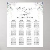 Blissエレガント、結婚の座席表の記号 ポスター (正面)