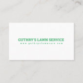 Bliss Lawncare  Business Card 名刺 (裏面)