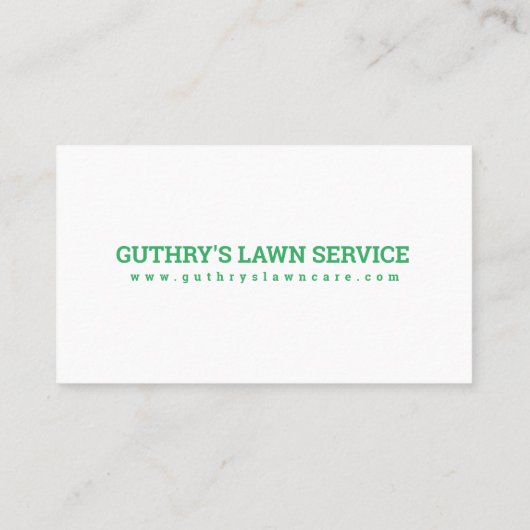 Bliss Lawncare Business Card 名刺 (裏面)