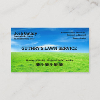 Bliss Lawncare  Business Card 名刺