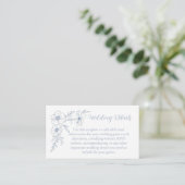 Blissful Blue Blooms Wedding Enclosure Cards エンクロージャーカード (スタンド正面)