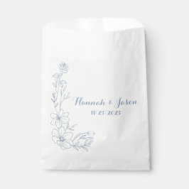 Blissful Blue Blooms Wedding Favor Bags フェイバーバッグ