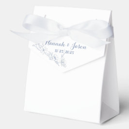 Blissful Blue Blooms Wedding Favor Boxes フェイバーボックス