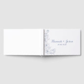 Blissful Blue Blooms Wedding Guest Book ゲストブック (全面)