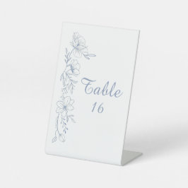 Blissful Blue Blooms Wedding Tabletop Signs 台座サイン