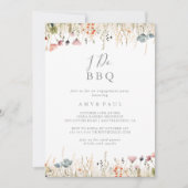 Blissful Boho Wildflower I Do BBQ Engagement Party 招待状 (正面)