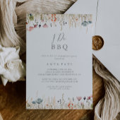 Blissful Boho Wildflower I Do BBQ Engagement Party 招待状