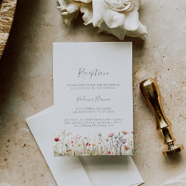 Blissful Boho Wildflower Wedding Reception  エンクロージャーカード