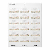 Blissful Boho Wildflower Wedding RSVP Address ラベル (フルシート)