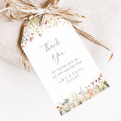 Blissful Boho Wildflower Wedding Thank You ギフトタグ