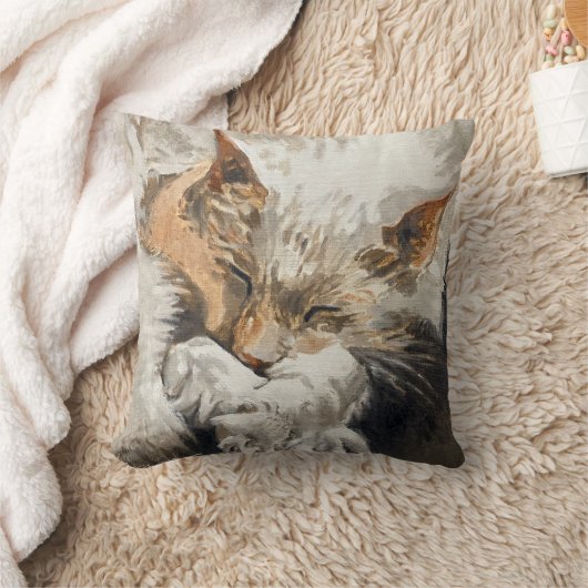 Blissful Cat Nap クッション (ブランケット)