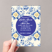 Blissful Chinoiserie Bridal Shower Invitation アクリル招待状 (インサイチュ (ポータブル))