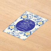 Blissful Chinoiserie Bridal Shower Invitation アクリル招待状 (レイダウン)