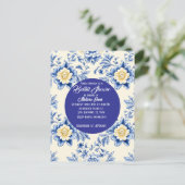 Blissful Chinoiserie Bridal Shower Invitation ポストカード (スタンド正面)