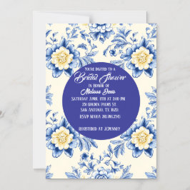 Blissful Chinoiserie Bridal Shower Invitation マグネット招待状