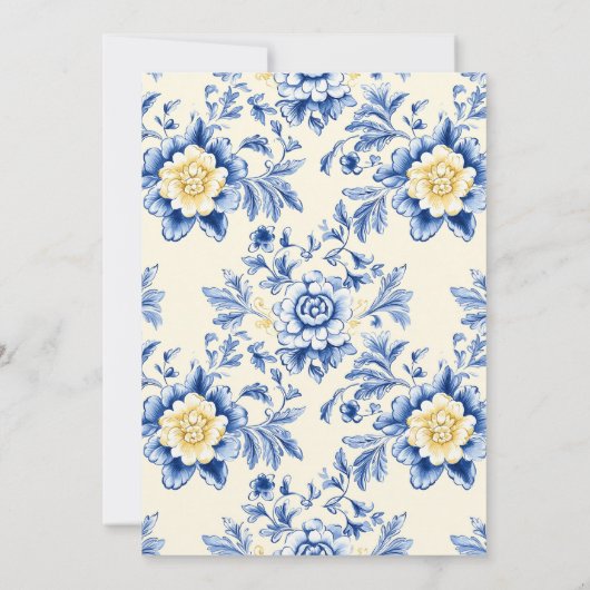 Blissful Chinoiserie Bridal Shower Invitation 招待状 (裏面)