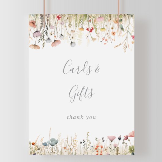 Blissful Colorful Boho Wildflower Cards and Gifts  ポスター