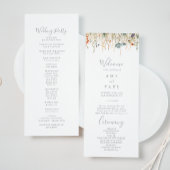 Blissful Colorful Boho Wildflower Wedding Program プログラム