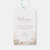 Blissful Colorful Boho Wildflower Wedding Welcome ギフトタグ (正面)